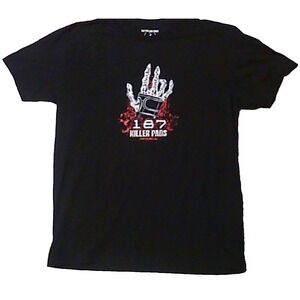 187 Zombie Wrist Guard  Vert Skate T-Shirt  Black  Large